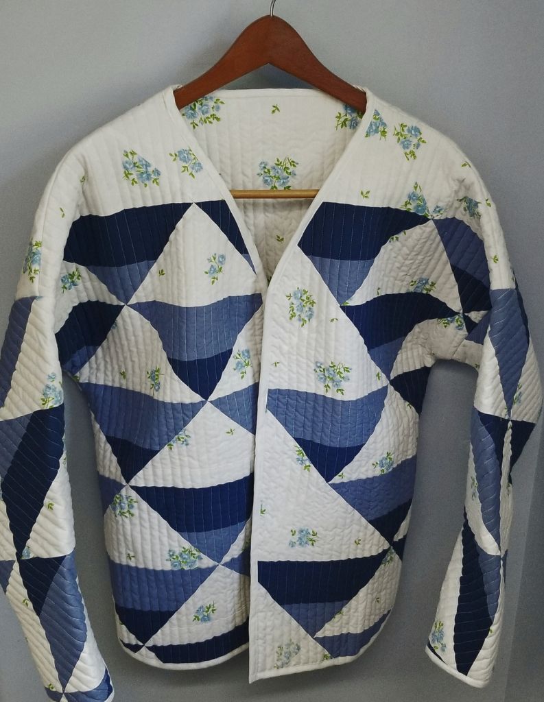 Blue and White Quilted Jacket